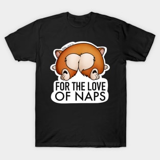 Corgi Butt Napping With White outline T-Shirt